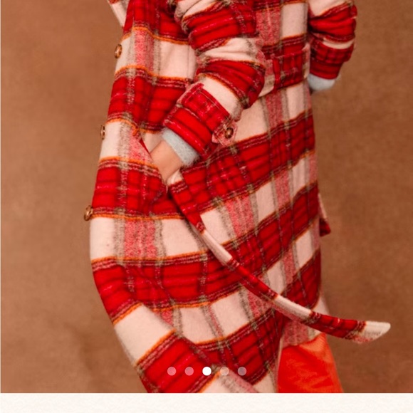 Sezane Scott plaid tartan coat - Picture 4 of 8